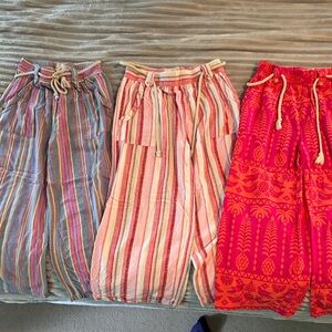 btween Kids size 7 Casual wide-legged Bottoms - Multicolor, Pink